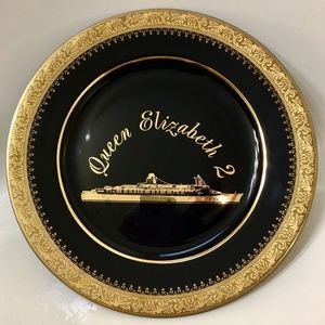 Vintage French Limoges, 22k Gold Queen Elizabeth 2